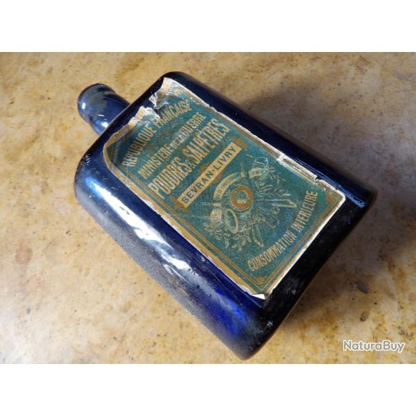 bouteille poudre noir  III� r�publique chasse apr�s 1870 minist�re de la guerre