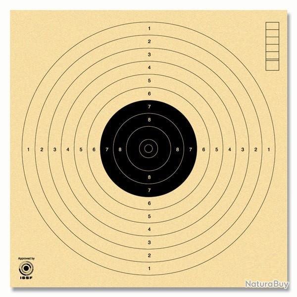 Cibles pistolet 10 m�tres non num�rot�es ISSF GEF par 200