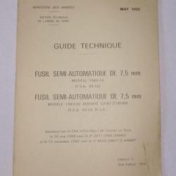 Guide technique Arm&eacute;e fran&ccedil;aise FSA 1949/56