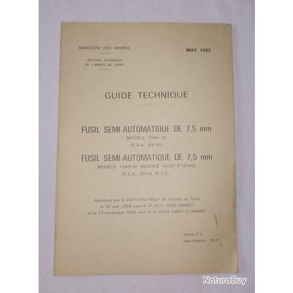 Guide technique Arm�e fran�aise FSA 1949/56