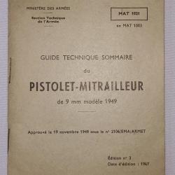 Guide technique Arm&eacute;e fran&ccedil;aise PM MAT 1949 1
