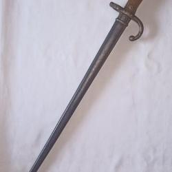 Ba&iuml;onnette pour fusil gras model 1874 dat&eacute;e 1876 ww1