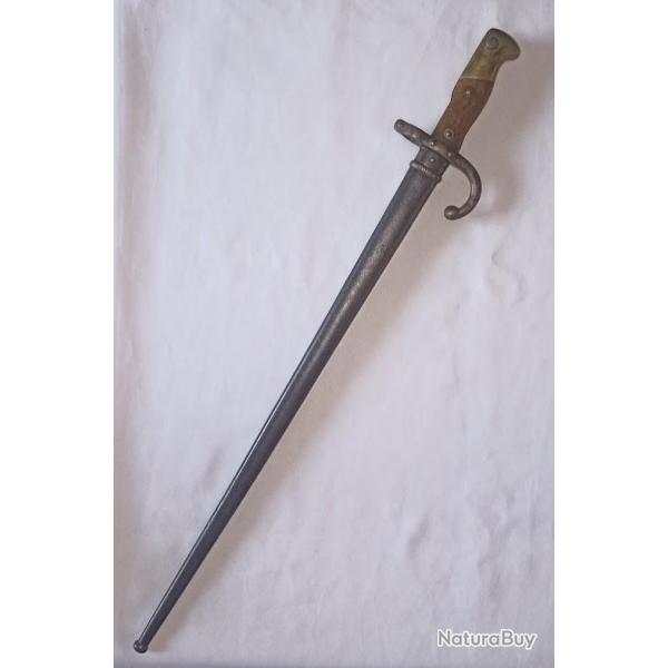 Ba�onnette pour fusil gras model 1874 dat�e 1876 ww1