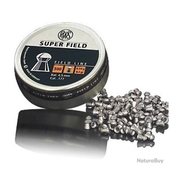 Plombs RWS superfield cal.4,5 8.4gr 0.54g diam�tre 4.52 par 500