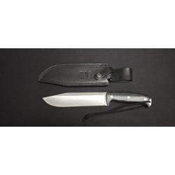 Joker CM146 - Couteau Bushcraft & Outdoor - Lame B&ouml;hler N695 - Manche Micarta - &Eacute;tui cuir
