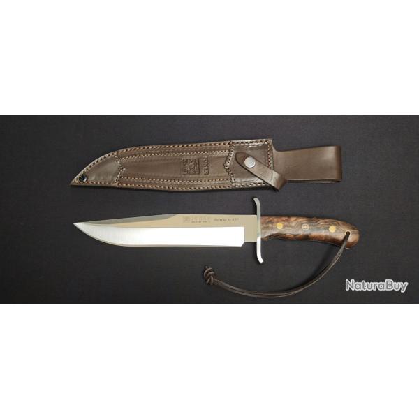 Joker CN139 - Couteau Bowie Outdoor - Lame inox 24 cm - Manche Noyer - �tui cuir
