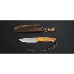 Joker Ranger CO-144 - Couteau Bushcraft - Lame Sandvik  - Manche Bois d'Olivier - &Eacute;tui cuir