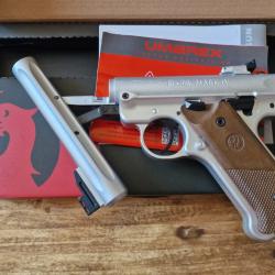 Pistolet &agrave; plomb Ruger Mark IV version inox en plomb 4.5mm