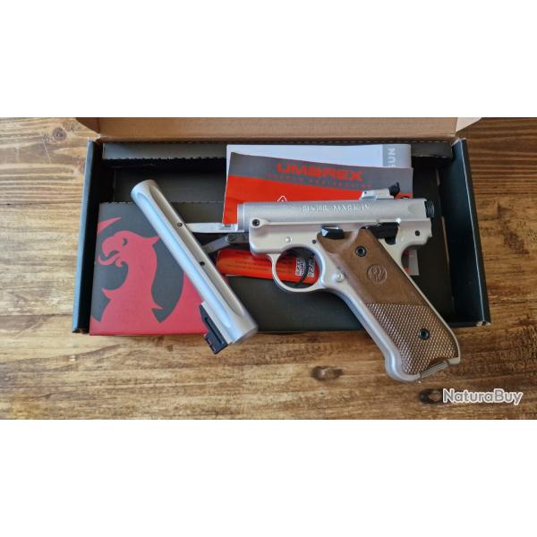 Pistolet � plomb Ruger Mark IV version inox en plomb 4.5mm