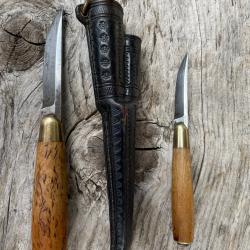 Couteaux sami puuko doubles RARE. Scandinavie Vintage