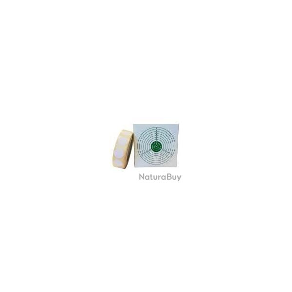 Boite de 500 Gommettes blanches diam 19 mm coloris blanc