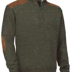 Pull de chasse Fox kaki col zipp&eacute; PRO HUNT-S