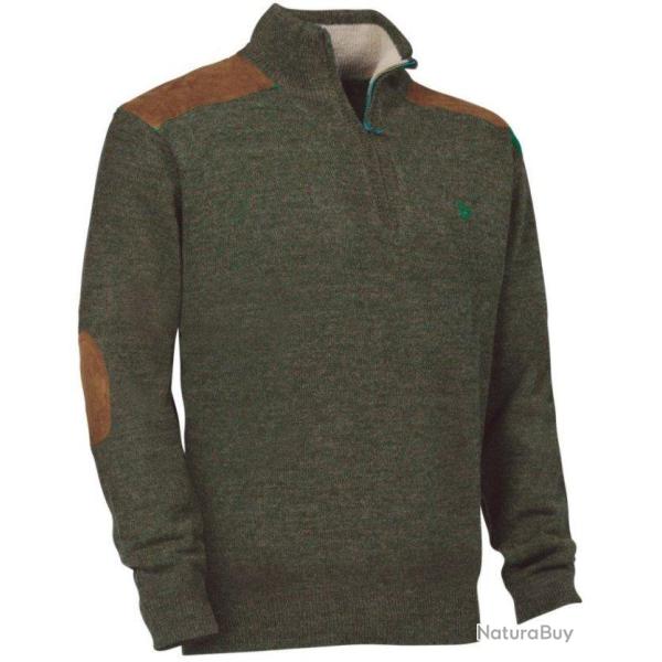 Pull de chasse Fox kaki col zipp� PRO HUNT-S