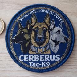 &eacute;cusson cerberus TAC-K9 militaire chien, patch auto-agrippant