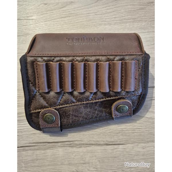 Tourbon : Repose-joue en cuir avec cartouchi�re. 1� sans r�serve