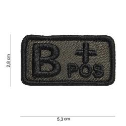 Patch tissu avec velcro &laquo; B+ &raquo; vert