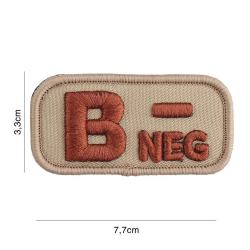 Patch tissu avec velcro &laquo; B- &raquo; coyote