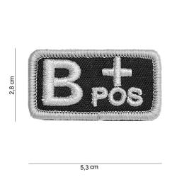 Patch tissu avec velcro &laquo; B+&raquo; noir