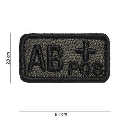 Patch tissu avec velcro &laquo; AB+ &raquo; vert