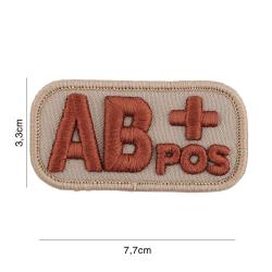 Patch tissu avec velcro &laquo; AB+ &raquo; coyote