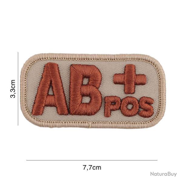Patch tissu avec velcro � AB+ � coyote