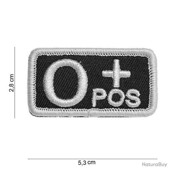 Patch tissu avec velcro � O+ � noir