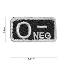 Patch tissu avec velcro &laquo; O- &raquo; noir