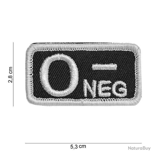 Patch tissu avec velcro � O- � noir