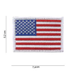 Patch tissu avec velcro &laquo;&nbsp;Drapeau USA &raquo;