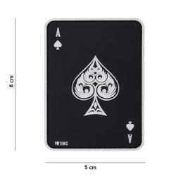 Patch 3D PVC As de pique noir