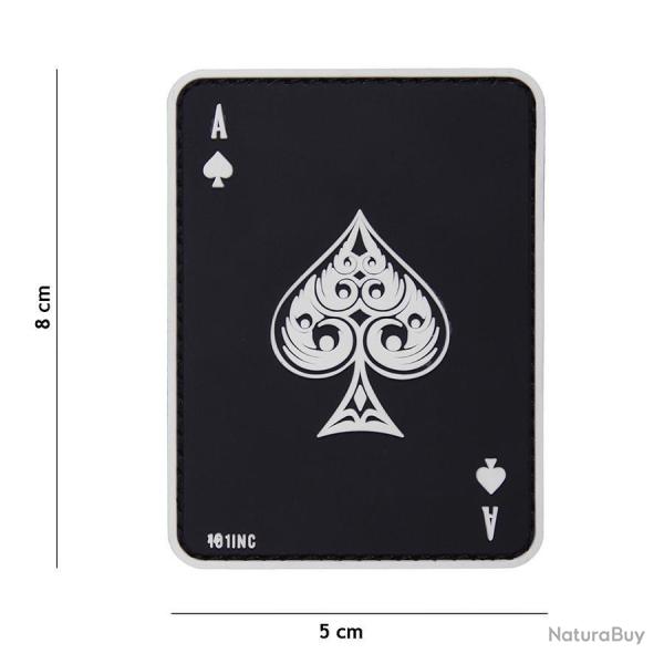 Patch 3D PVC As de pique noir