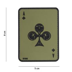 Patch 3D PVC As de tr&egrave;fle vert