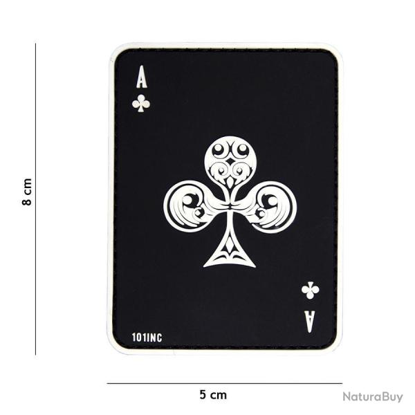 Patch 3D PVC As de tr�fle noir