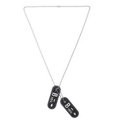 Dog tag PVC Groupe sanguin &laquo; B- &raquo;