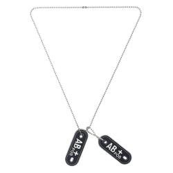 Dog tag PVC Groupe sanguin &laquo; AB+ &raquo;