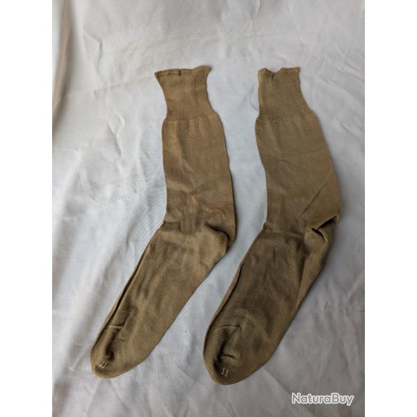 WW2 US PAIRE DE CHAUSSETTES MILITAIRES AMERICAINES NEUVES COTON SORTIES/OFFICIERS TAILLE 11 (39-45)