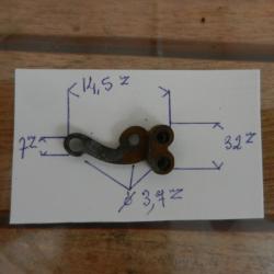 ancienne pi&egrave;ce d&eacute;tach&eacute;e bride de noix de fusil a percussion