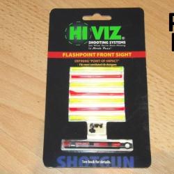 guidon fluo HIVIZ FLASHPOINT FRONT SIGHT fibre optique pour bandes ventil&eacute;es - VENDU PAR JEPERCUTE