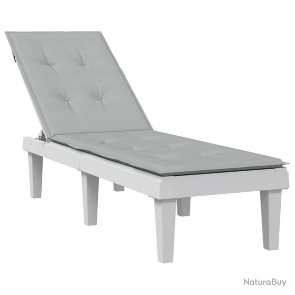 Coussin de chaise longue gris clair m�lang� (75+105) x 50 x 4 cm