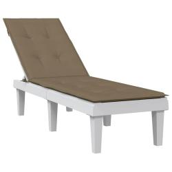 Coussin de chaise longue taupe m&eacute;lang&eacute; (75+105) x 50 x 4 cm tissu