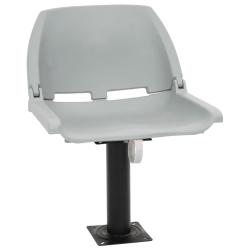 Ensemble de si&egrave;ges de bateau pliables 2 pcs sans coussin gris