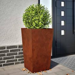 Jardini&egrave;res 2 pcs 45x45x75 cm acier r&eacute;sistant aux intemp&eacute;ries