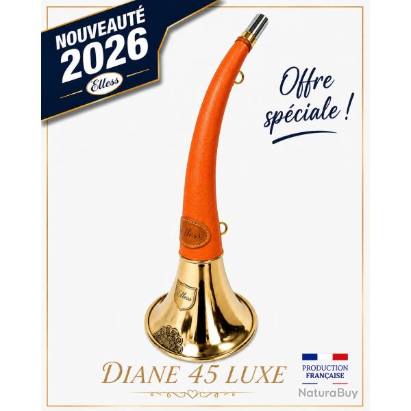 ELLESS - 166/3O - Gain�e Orange - 45 cm - "DIANE 45 Luxe" - Embout Magnum - PERSONNALISABLE !