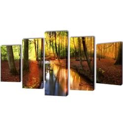 Set de toiles murales imprim&eacute;es For&ecirc;t 100 x 50 cm