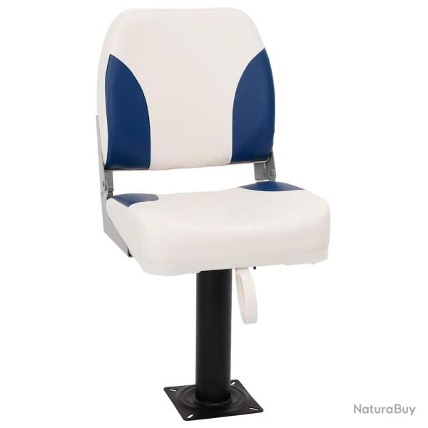 Si�ge de bateau pliable 1 ensemble bleu et blanc