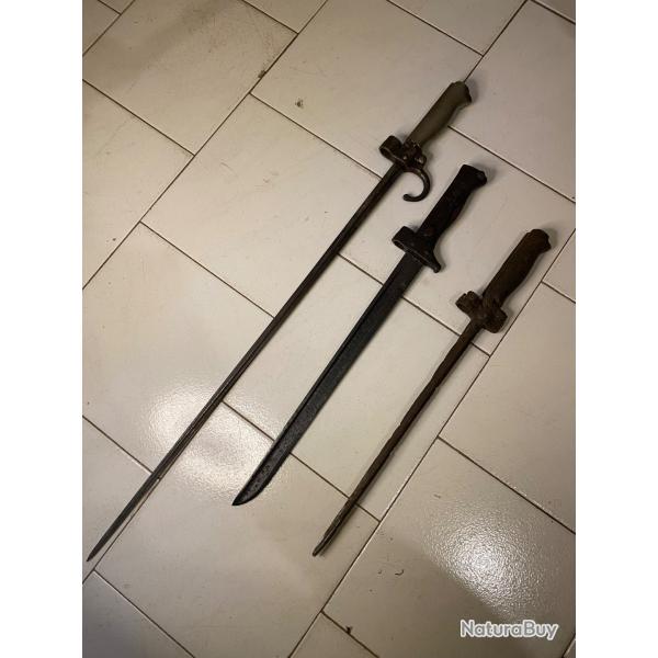 Lot de 3 ba�onnette