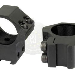 COLLIERS DE MONTAGE RAIL 11 MM DOUBLE SERRAGE BTR - MEDIUM - DIAMETRE 25,4 MM
