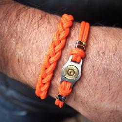 BRACELET DOUILLE ET CORDONS BANG BANG Orange, 18 cm
