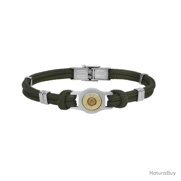 BRACELET DOUILLE ET CORDONS BANG BANG Kaki, 18 cm