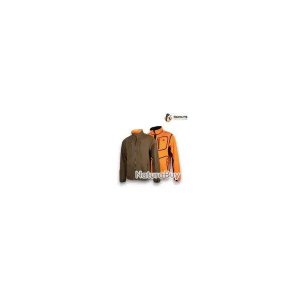 Veste polaire reversible orange marron Somlys L